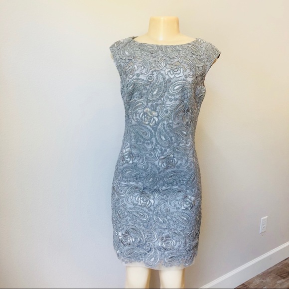 Grey crochet lace dress - Picture 1 of 5